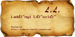 Ladányi László névjegykártya