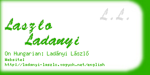 laszlo ladanyi business card