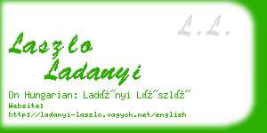 laszlo ladanyi business card